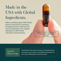 Gaia Herbs Liver Health phyto-caps inside emphasizes vegan capsules