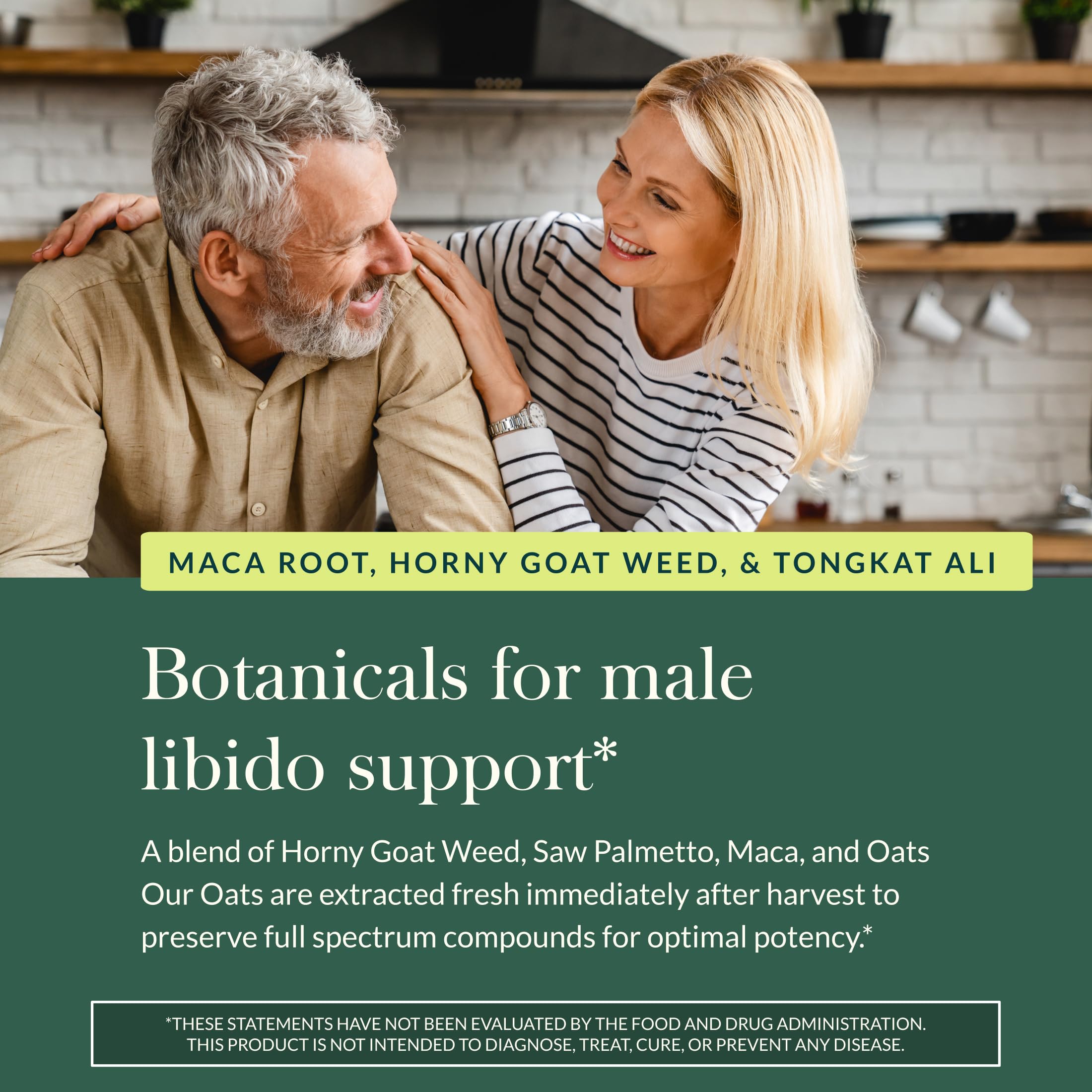 Gaia Herbs Male Libido ingredients blend features saw palmetto and horny goat weed