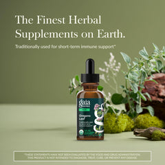 Gaia Herbs Oregano Leaf Extract Drops with a convenient dropper for easy dosing