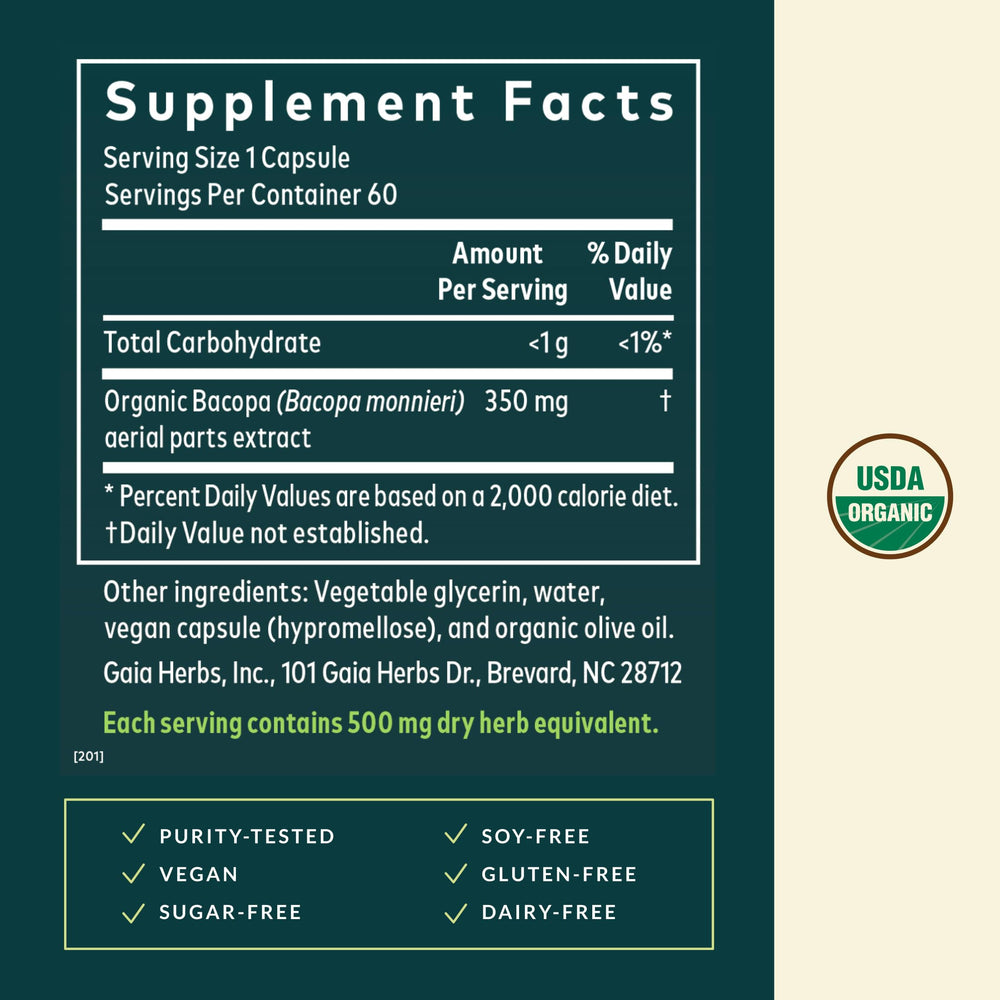 Gaia Herbs organic elderberries close-up, signaling quality and potency.