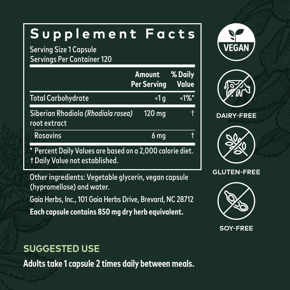 Gaia Herbs plant-based phyto-caps close-up for convenient daily use