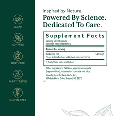 GAIA Herbs PRO Berberine Metabolic capsules close-up, vegan and gluten-free for plant-based routines