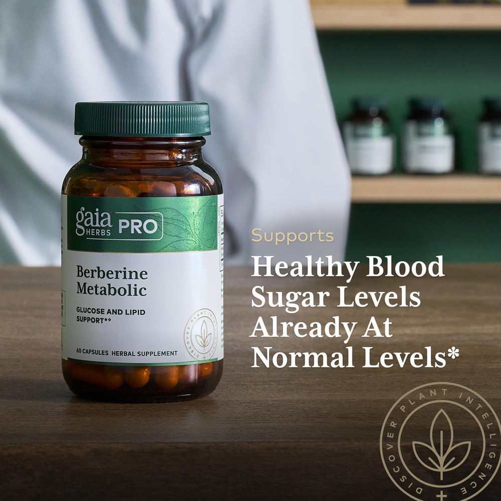 GAIA Herbs PRO Berberine Metabolic product label with vegan symbol