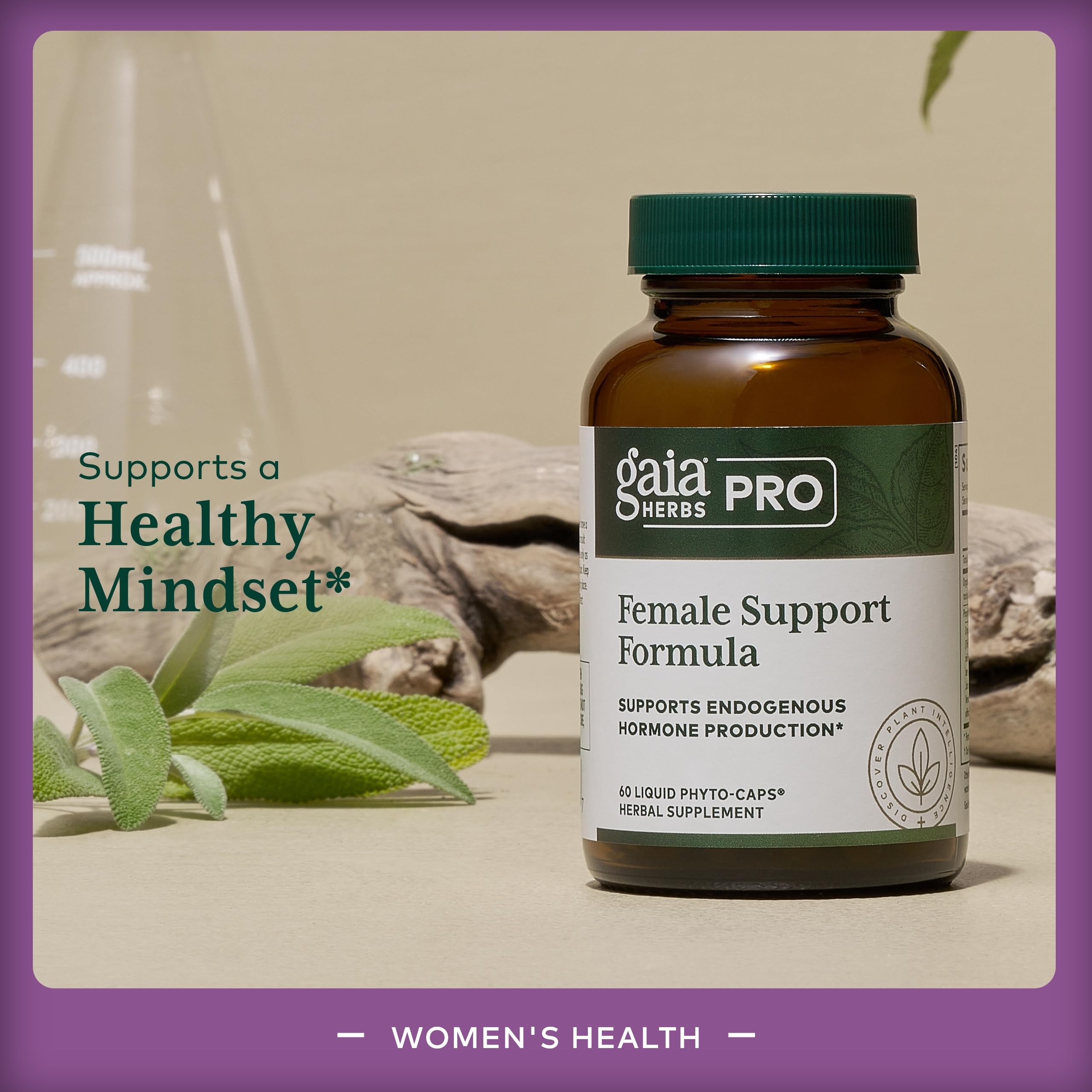 GAIA Herbs PRO black cohosh root extract capsules for hormonal balance.