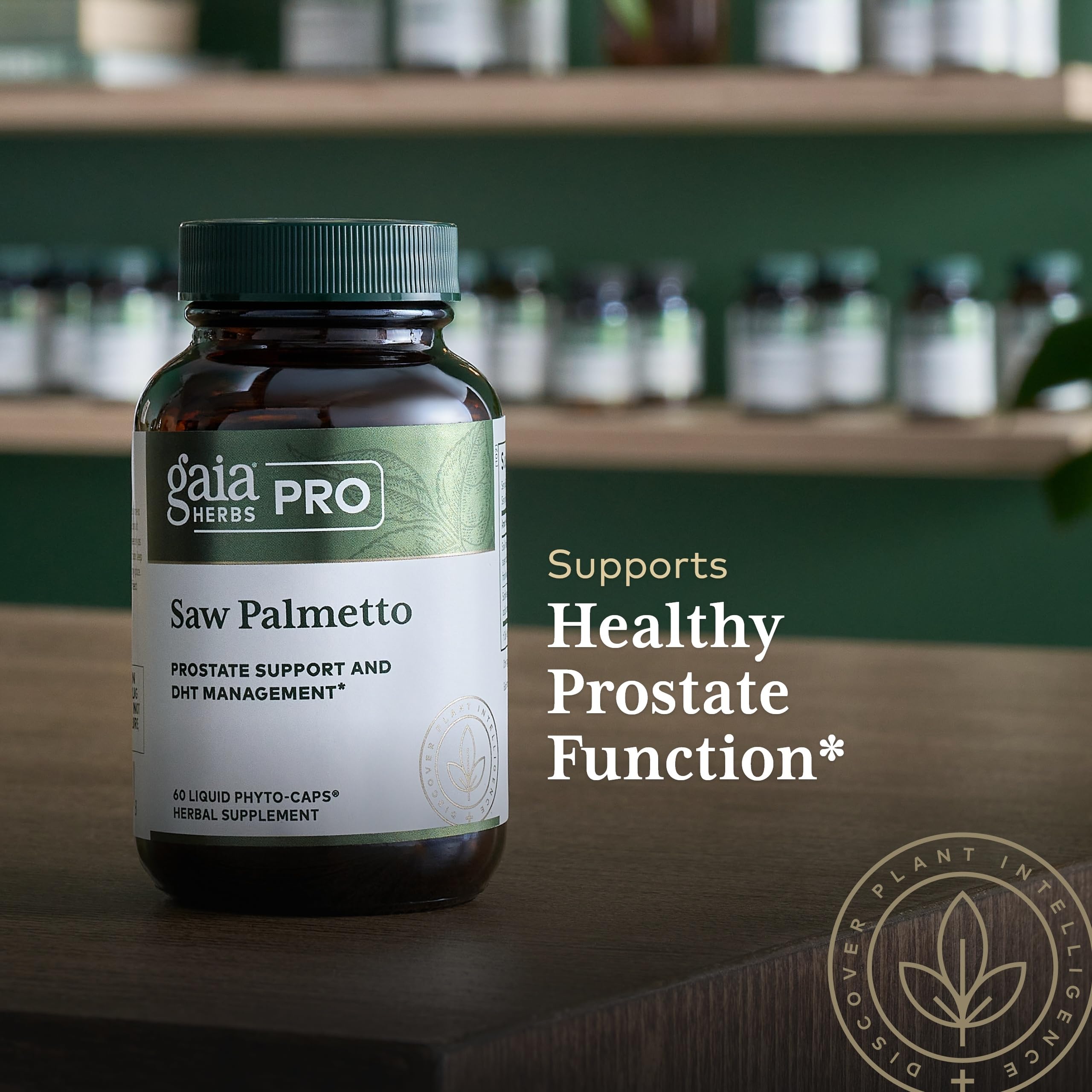 GAIA Herbs PRO ingredients label notes vegan, gluten-free, soy-free formula.