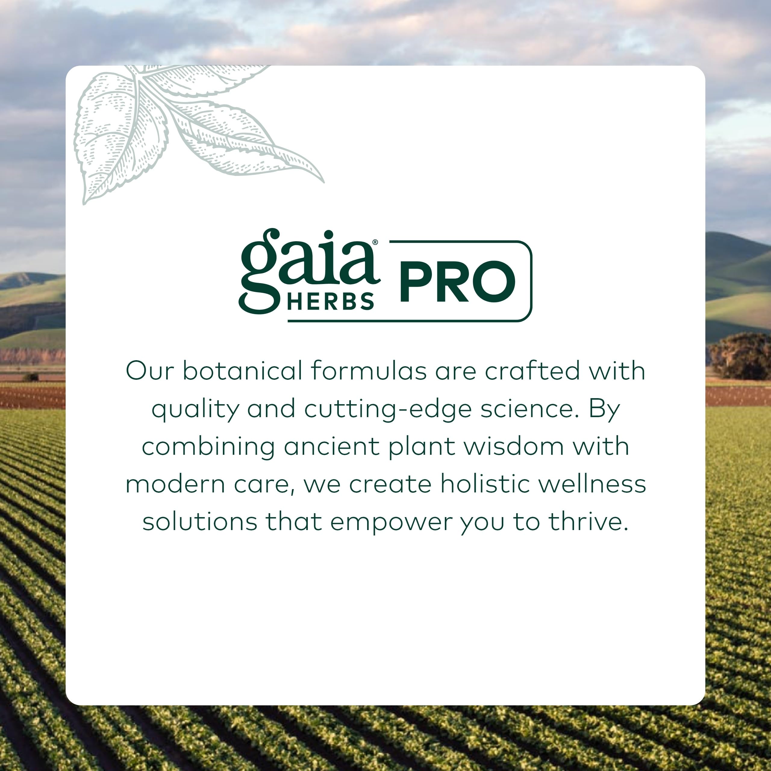 Gaia Herbs PRO liquid-filled capsules close-up, vegan gluten-free