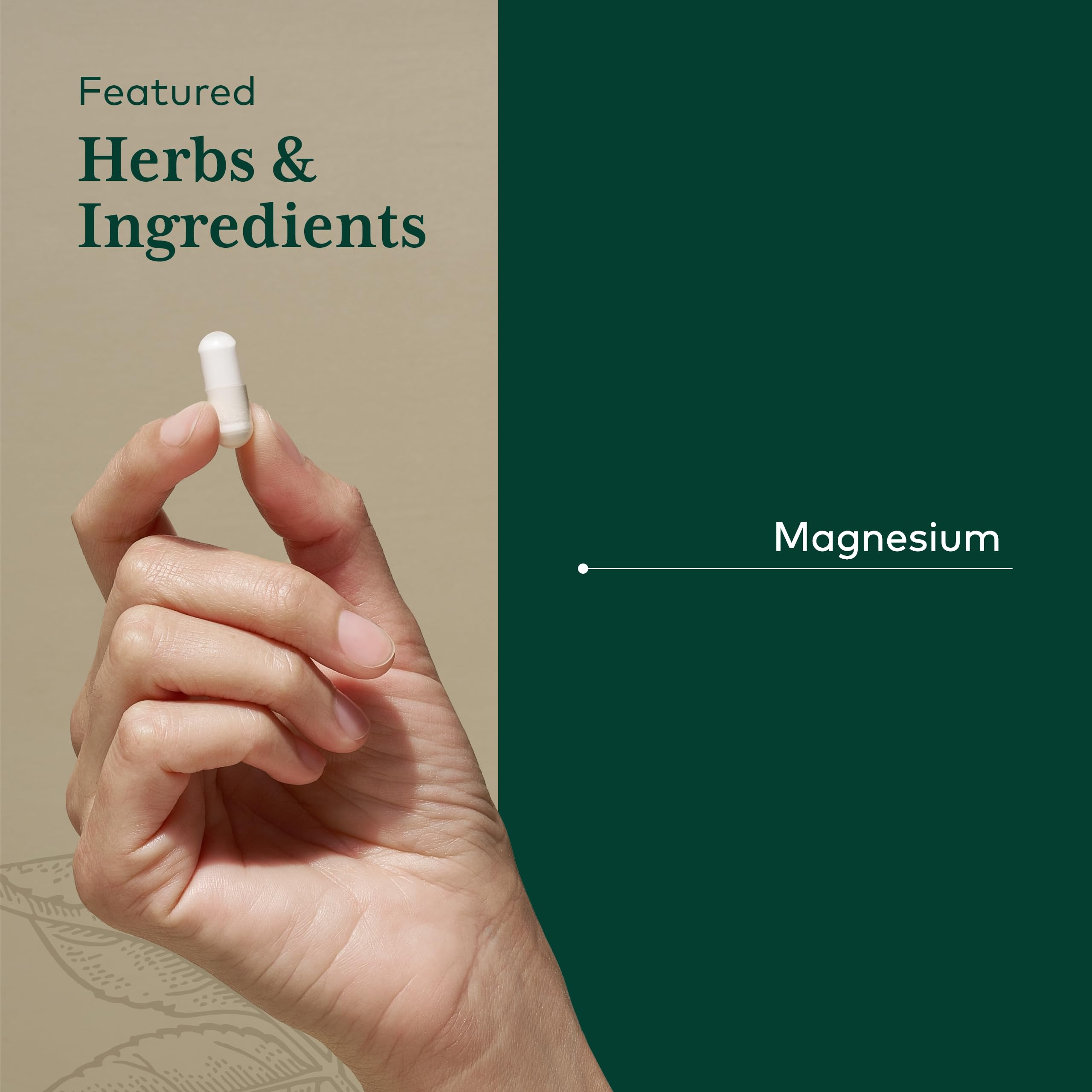 Pouring Gaia Herbs PRO magnesium glycinate to show easy intake