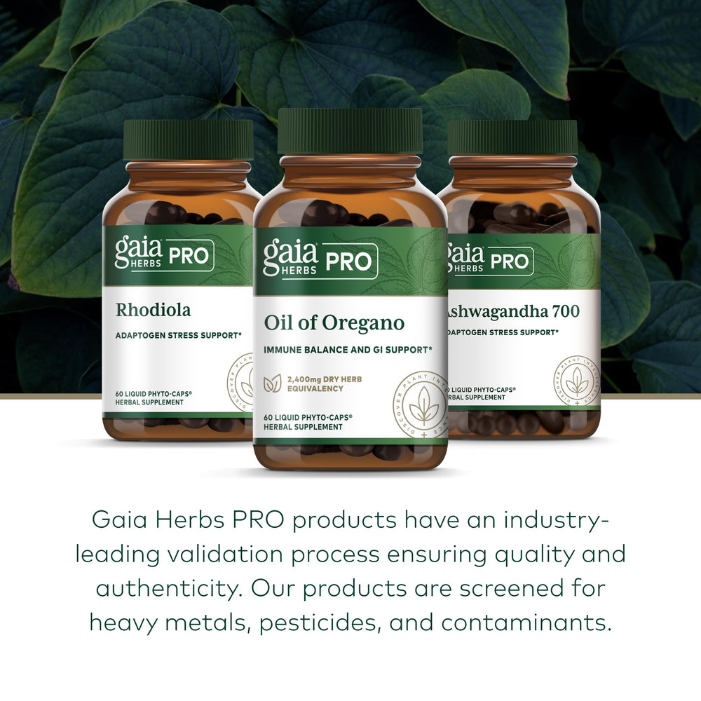 GAIA Herbs PRO Oil of Oregano packaging eco-friendly design.