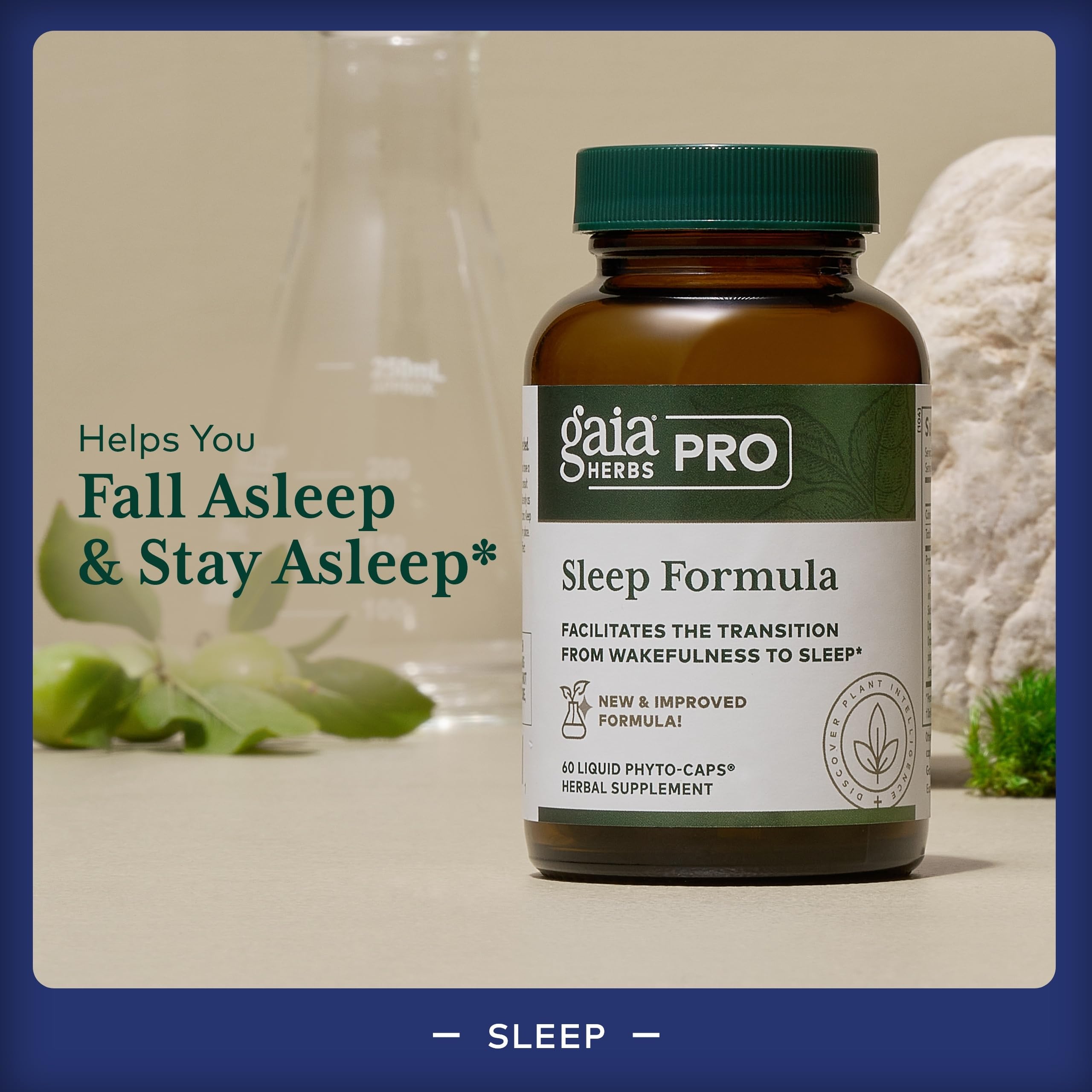 Valerian root in Gaia Herbs PRO Sleep Formula supports occasional sleeplessness