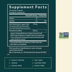 Gaia Herbs Prostate Health hand-harvested saw palmetto berries for balance.
