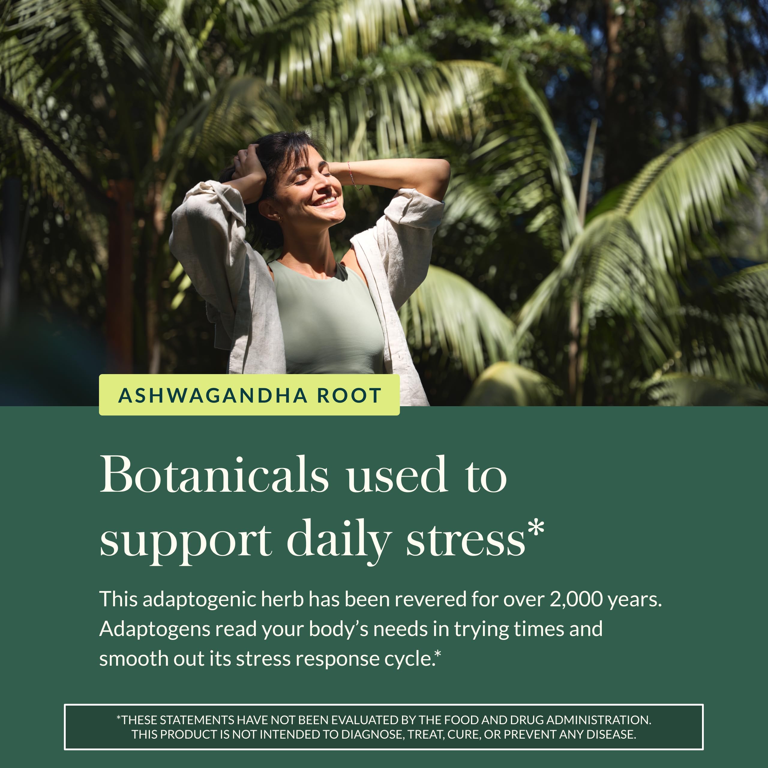 Gaia Herbs quality commitment image conveys global sourcing and plant respect.