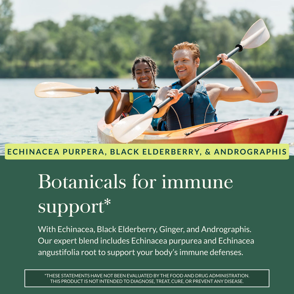 Echinacea components in Gaia Quick Defense for immune support