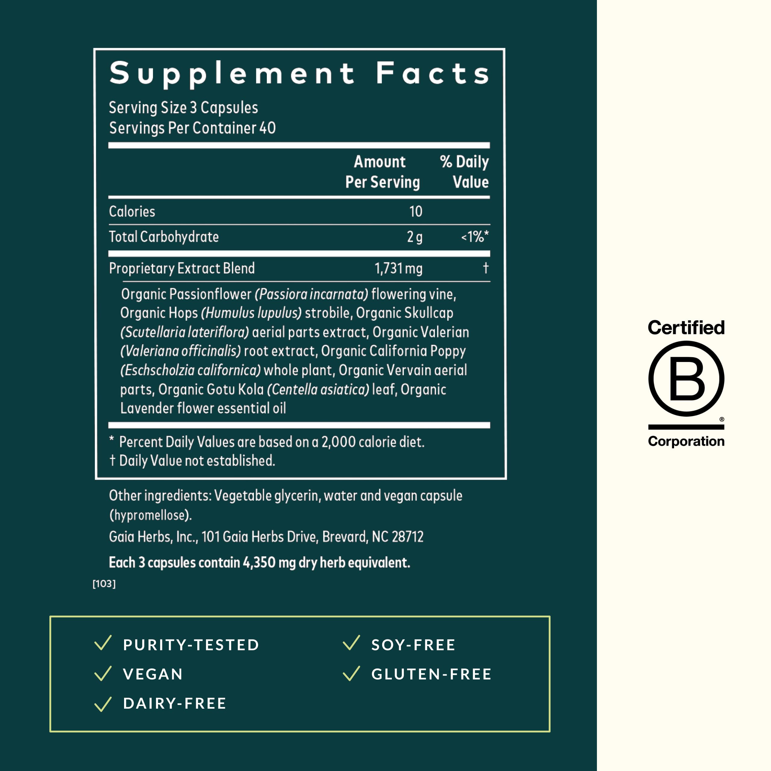 Close-up of Sound Sleep liquid capsules offering plant-based calm