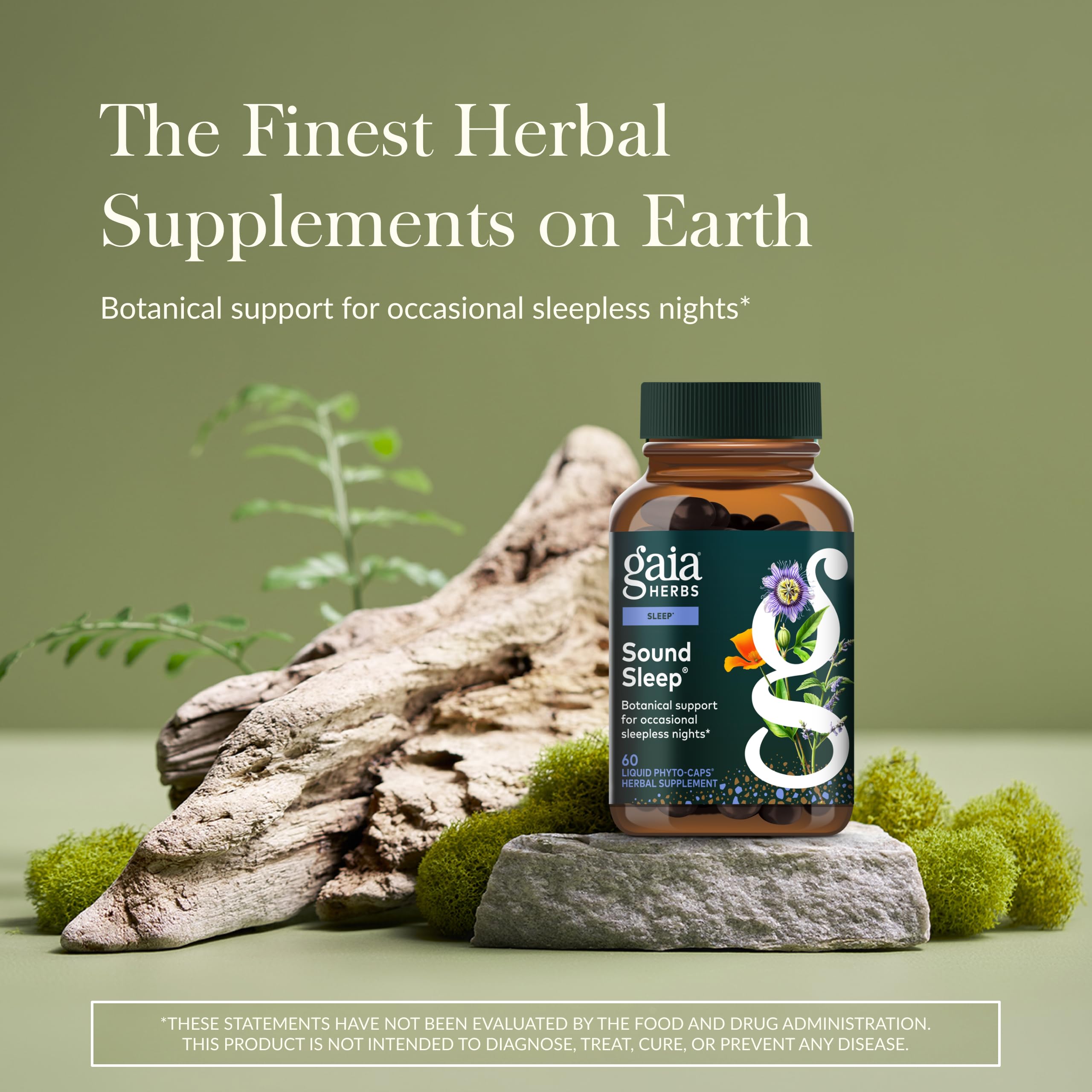 Gaia Herbs Sound Sleep packaging with dropper for convenient use