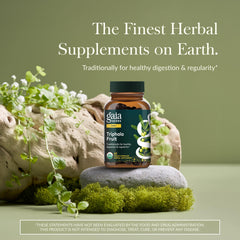 Gaia Herbs Triphala Fruit capsules for daily cleansing and digestive support.