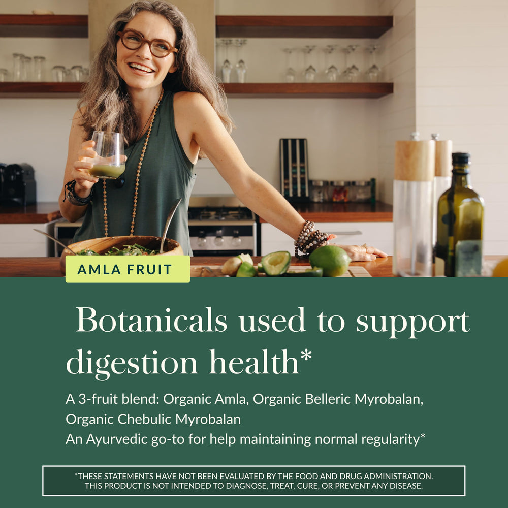 Gaia Herbs Triphala Fruit natural fruit blend for digestive wellness.