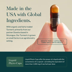 Gaia Herbs Turmeric Supreme Joint Health product highlighting black pepper for absorption