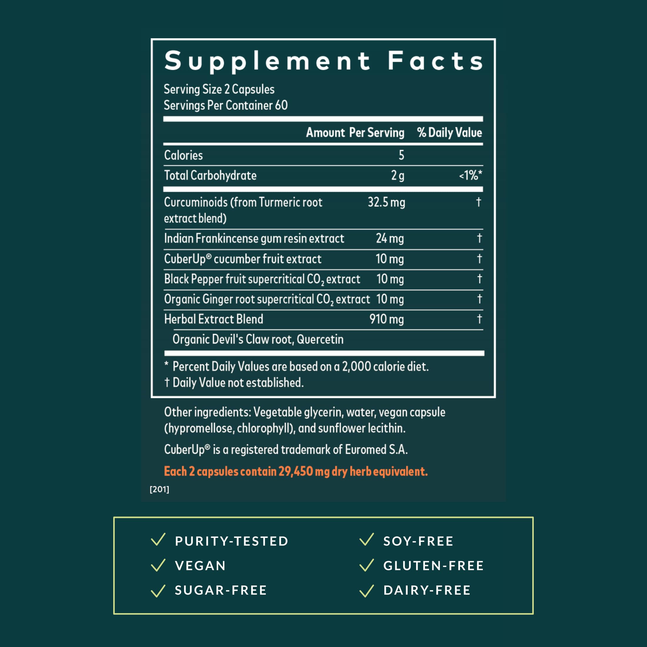 Close-up of ginger root and turmeric within Gaia Herbs formula