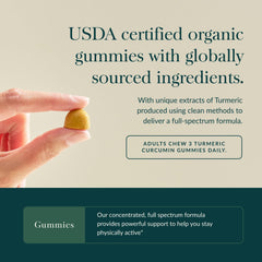 Gaia Herbs Turmeric Supreme gummies texture and vibrant color close-up