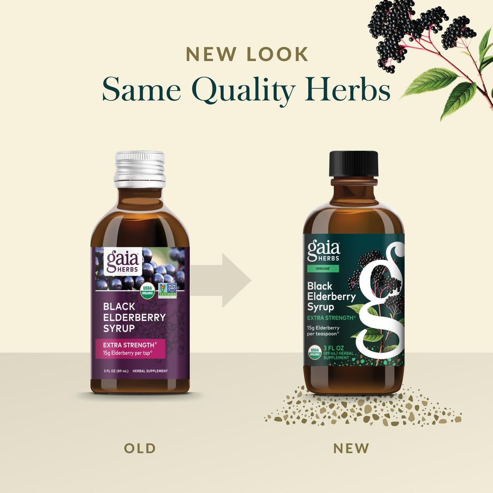 Gaia Herbs field scene featuring organic certification badge