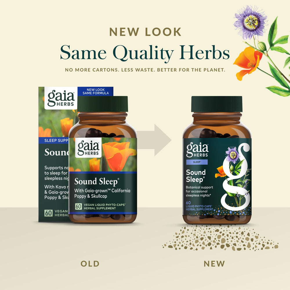 Gaia Herbs Vegan phyto-capsules packaging emphasizes gluten-free and dairy-free.