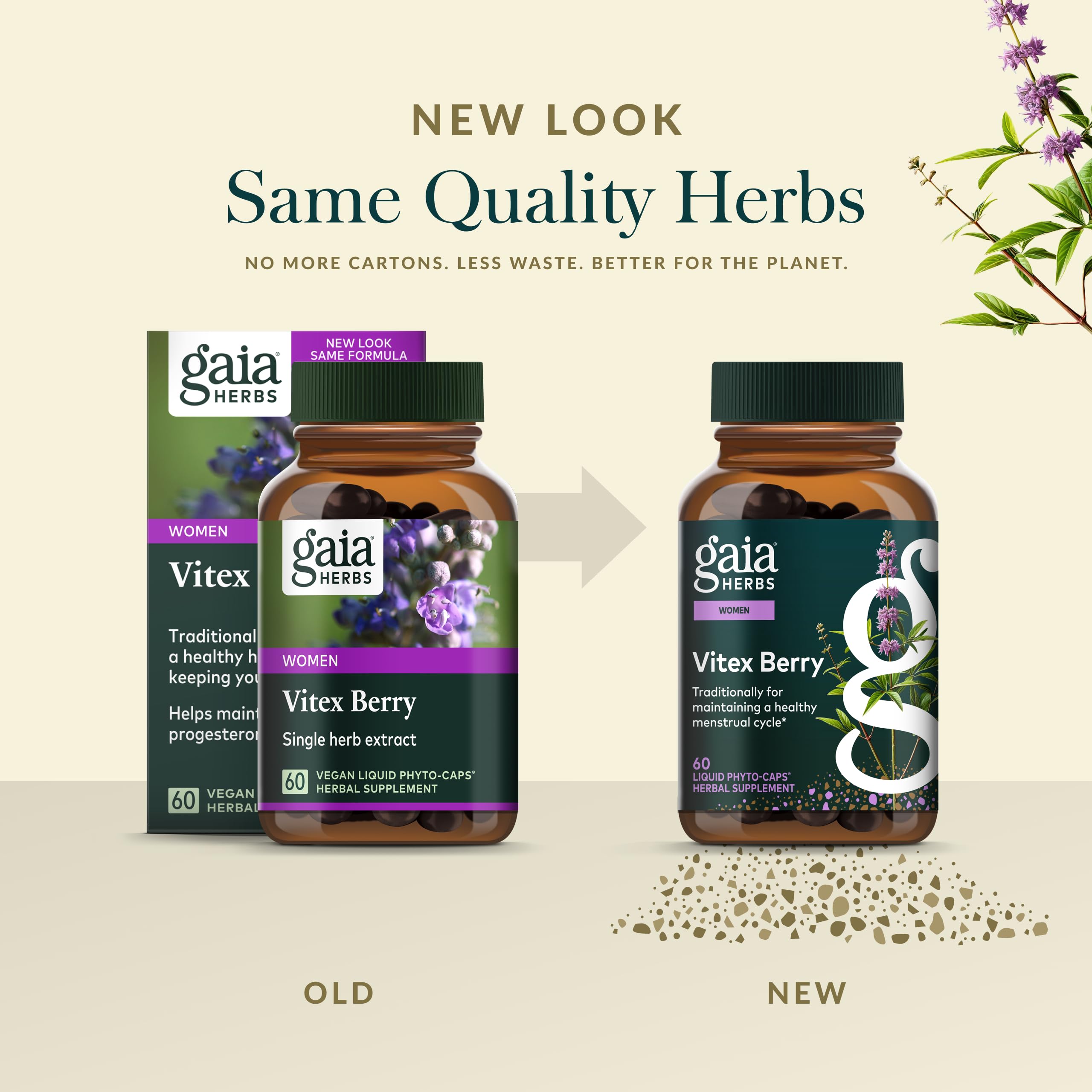 Capsule close-up; smooth, vegan Vitex Berry capsule