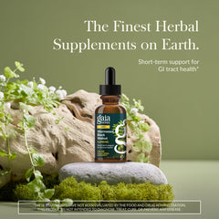 Gaia Herbs Wormwood Black Walnut Supreme liquid extract dropper ready for gut health use.