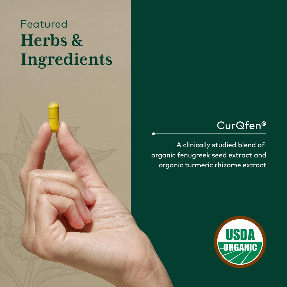 Clinically studied CurQFen illustration highlighting absorption support.
