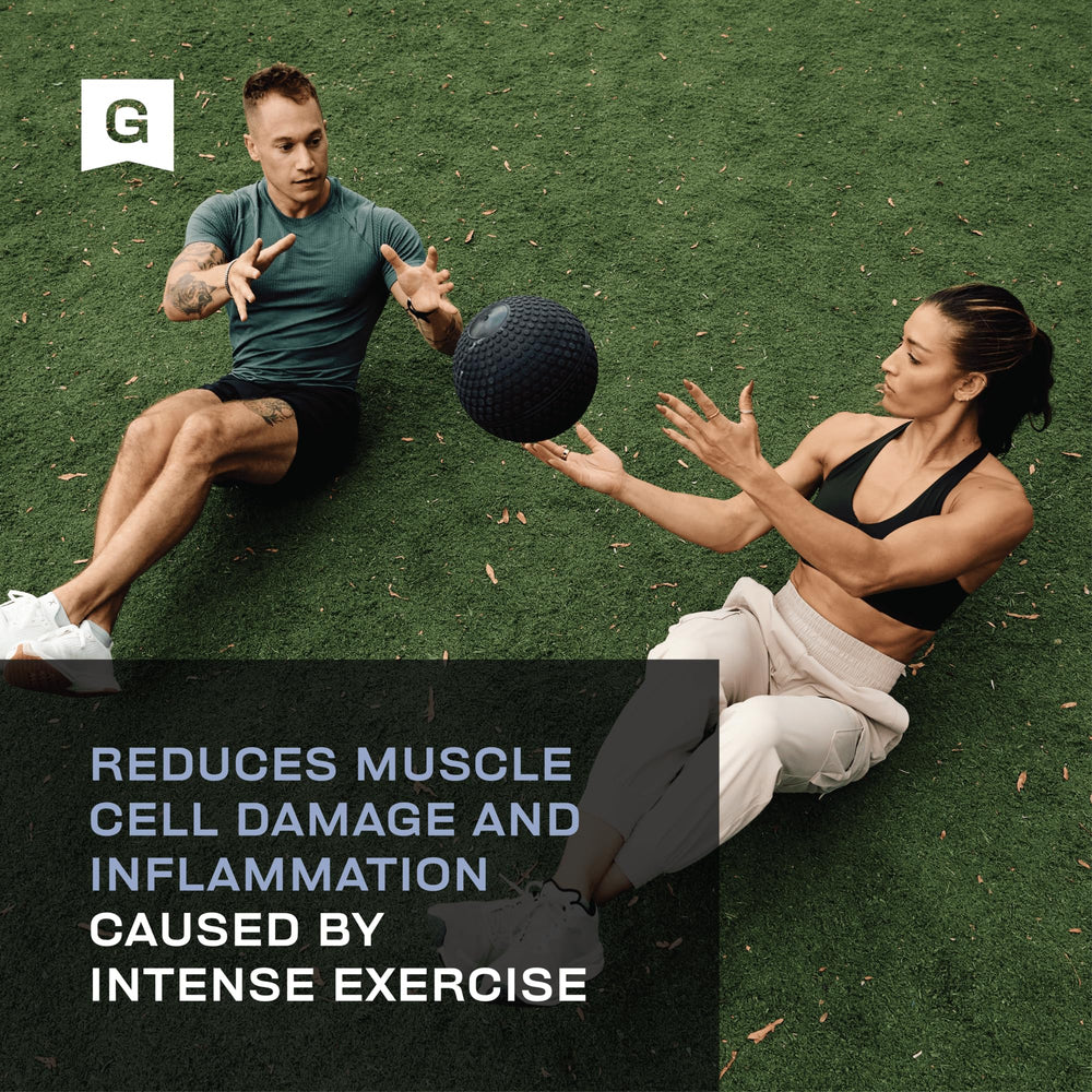 Gainful Creatine powder label close up highlights unflavored formula.
