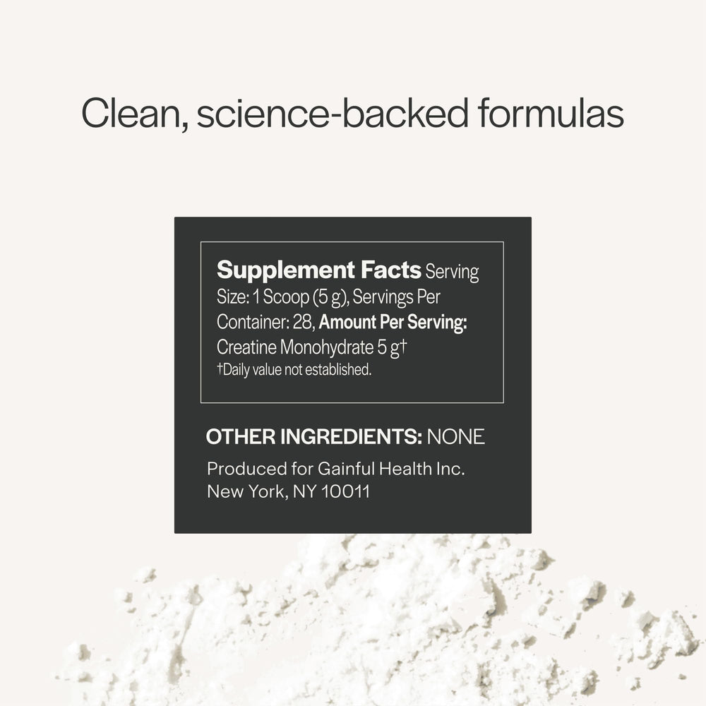 Gainful Creatine powder mixing glass with a ready to drink blend.