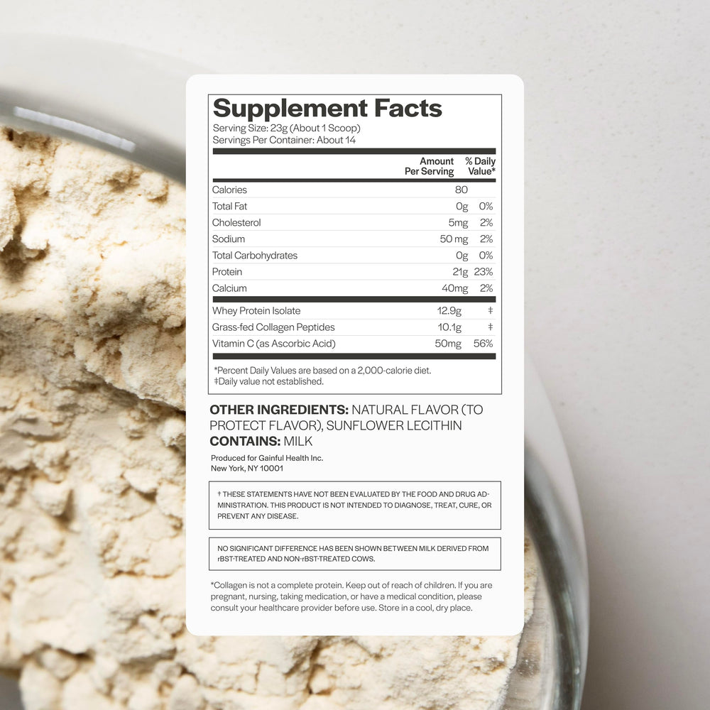 Gainful Flavor Packets being added to unflavored formula for variety.