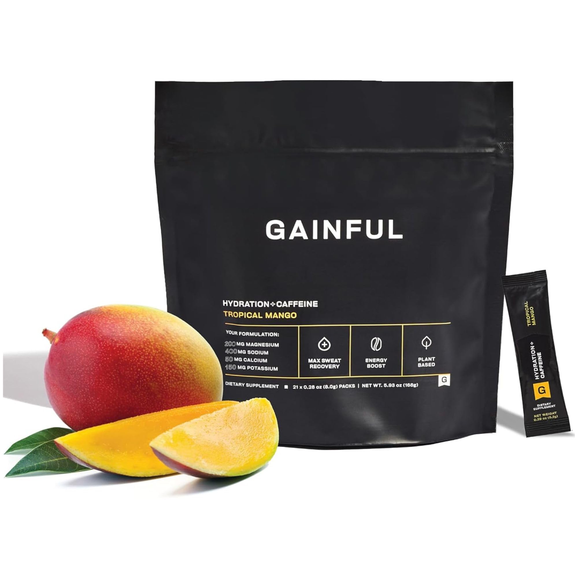 Gainful hydration packet tropical mango ready to mix for quick on-the-go hydration
