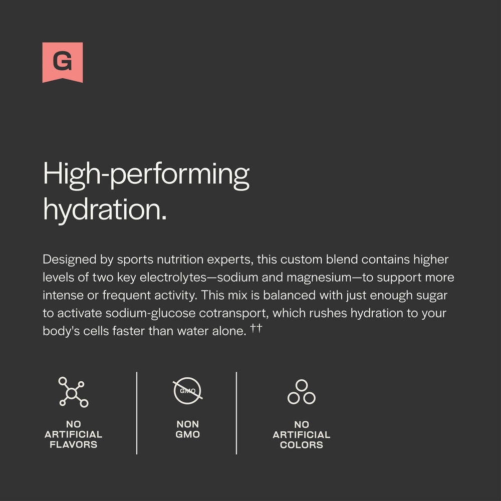 Gainful Hydration Packets dissolving in glass for quick hydration with low sugar.