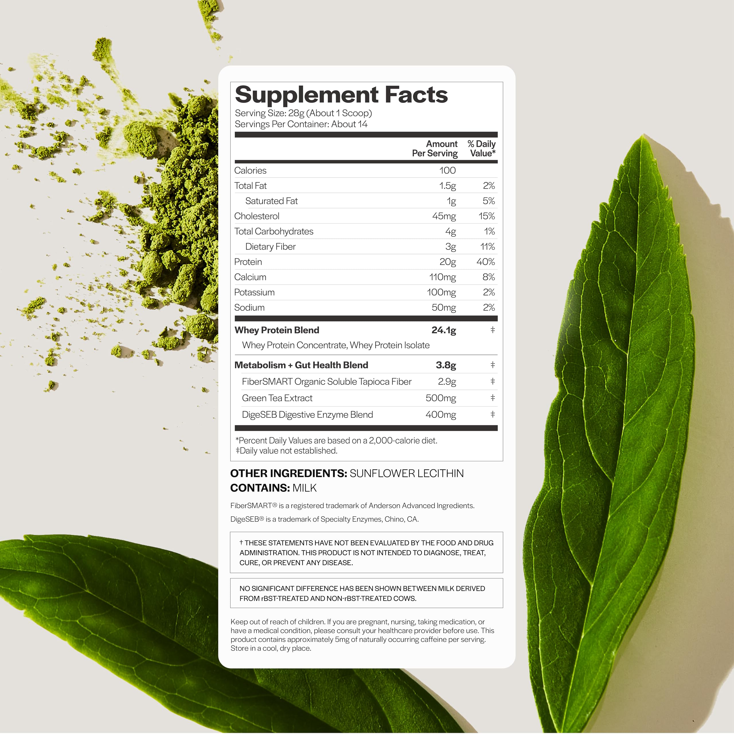 Gainful Lean Whey label close-up emphasizing clean formula.