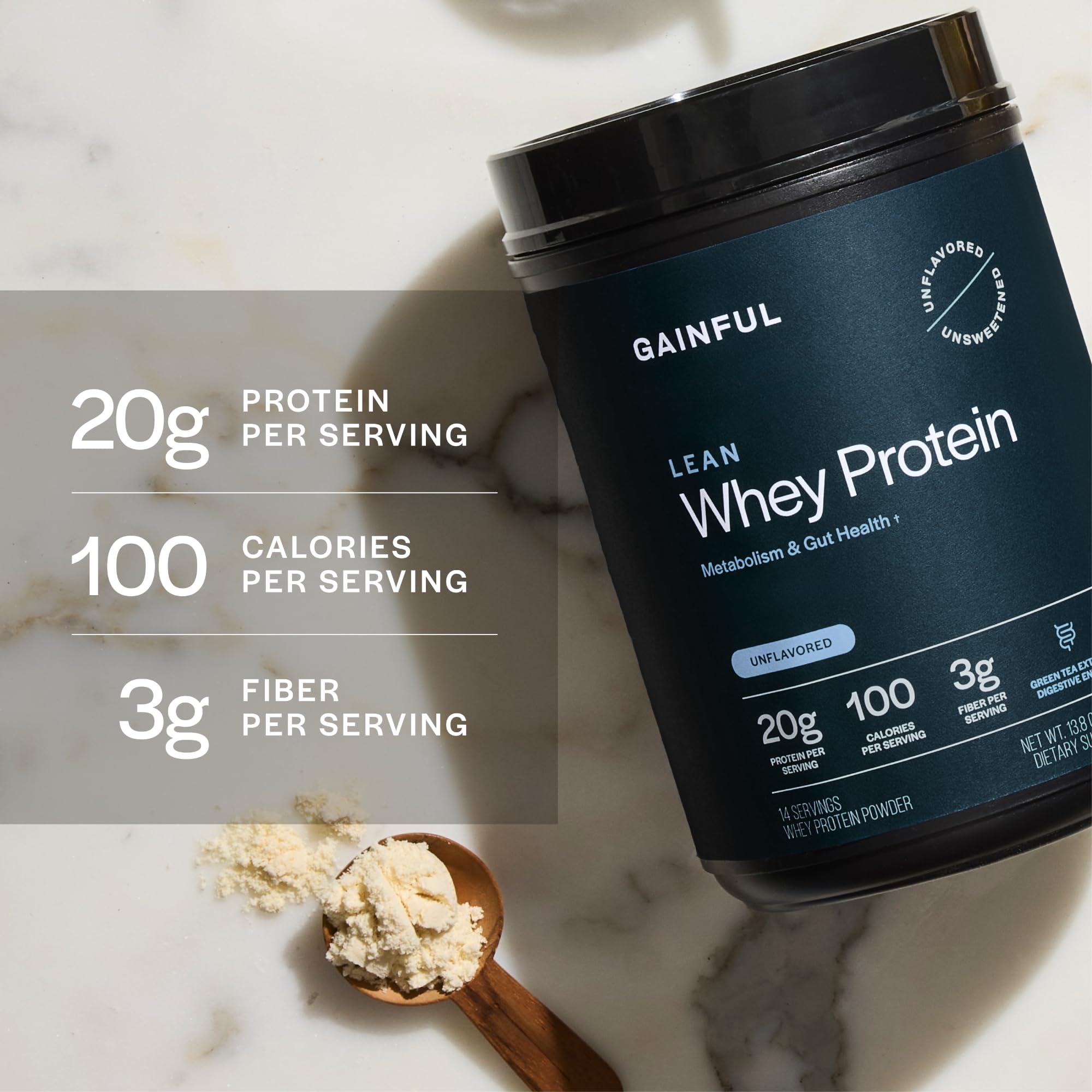 Gainful Lean Whey blended into smoothie for quick protein.