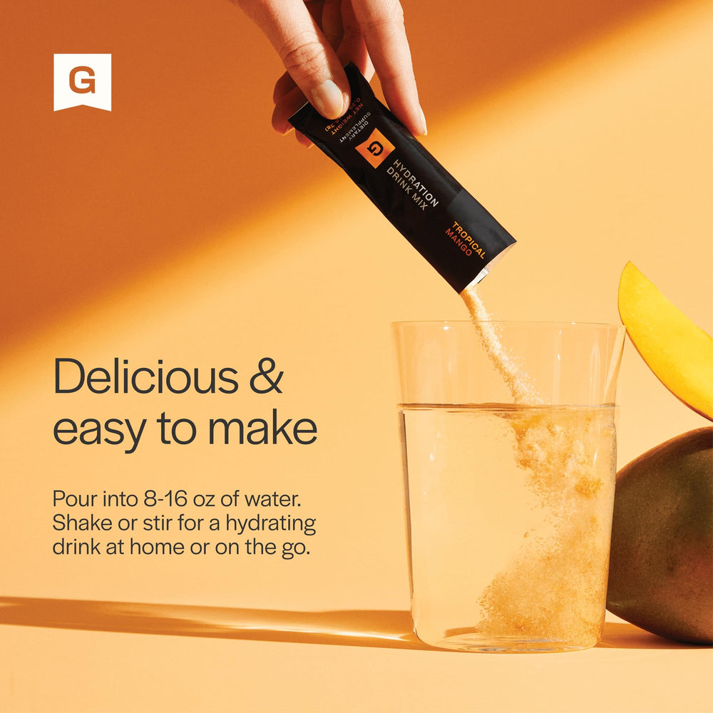 Gainful tropical mango flavor makes hydration refreshing and enjoyable