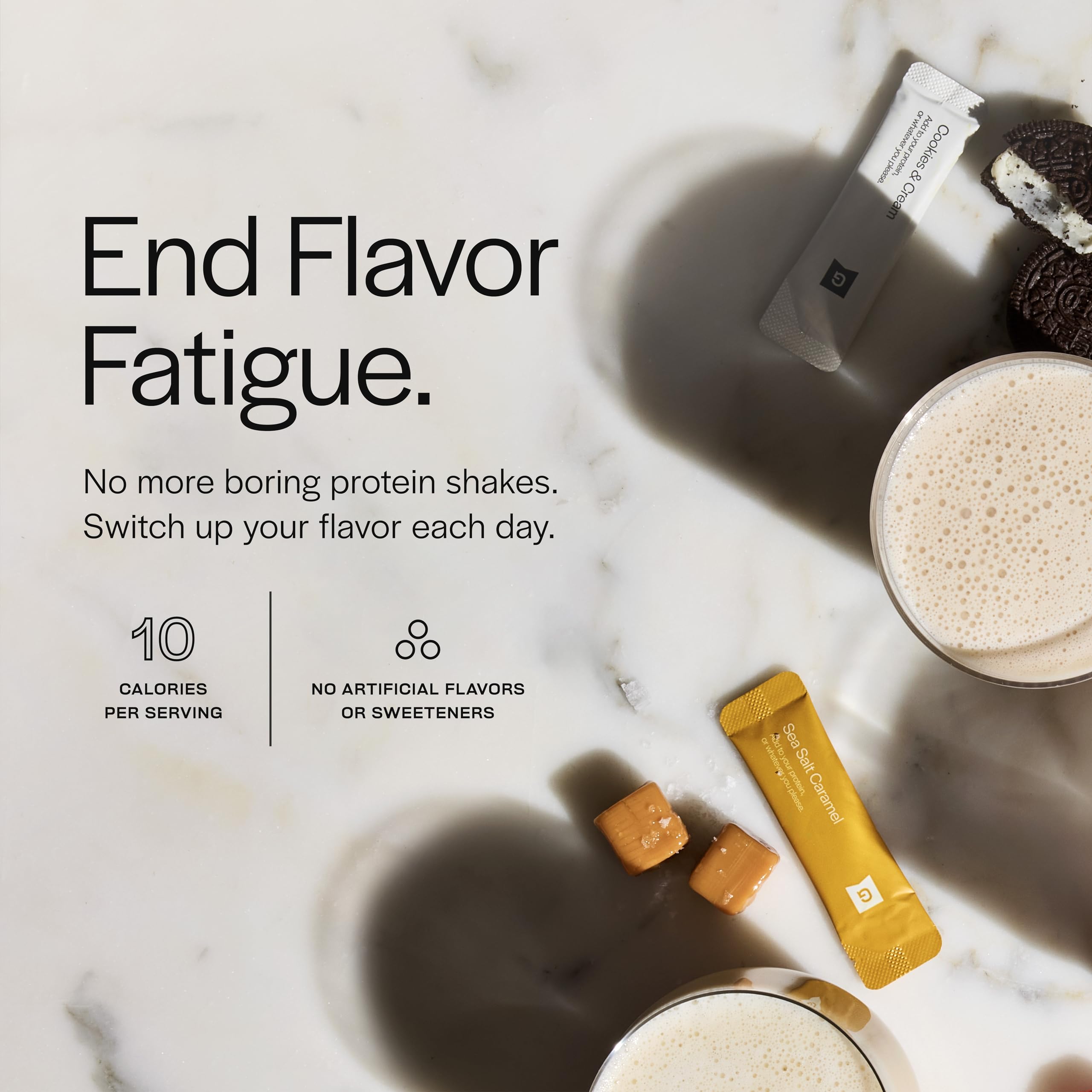 Gainful unflavored protein powder being mixed with flavor sticks in a shaker