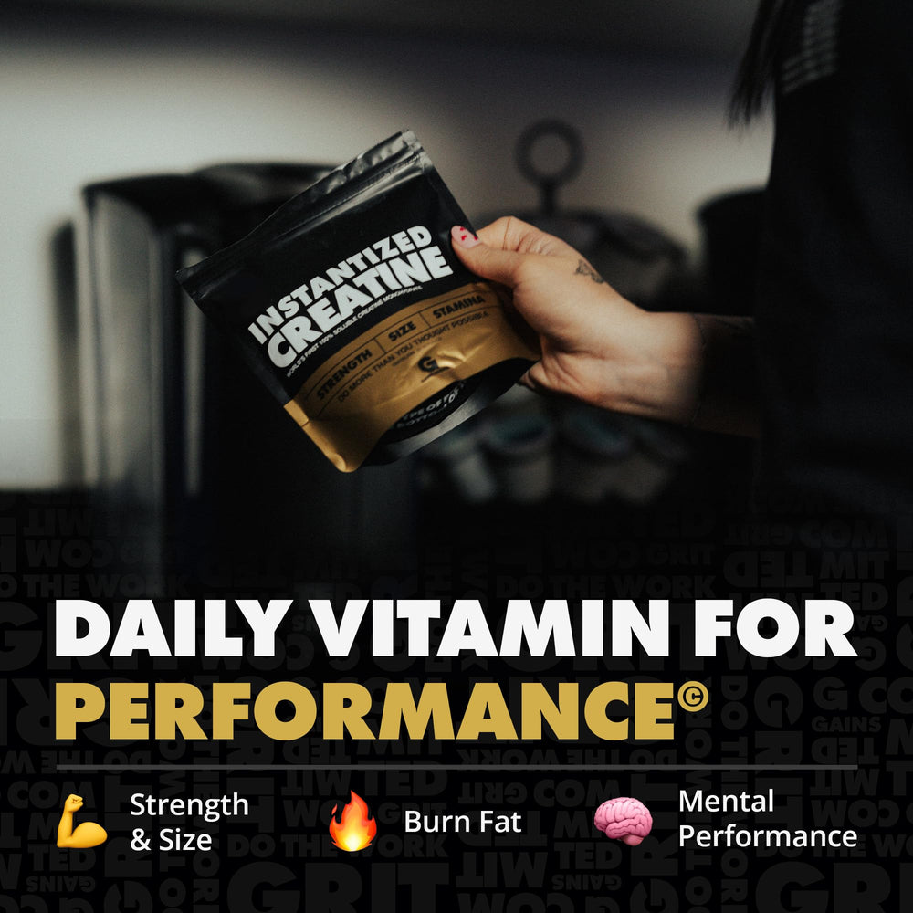 GAINS IN BULK Creatine powder dissolves fully in water for smooth mixing.