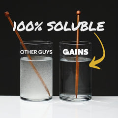 GAINS IN BULK Creatine powder blends easily into a post-workout shake.