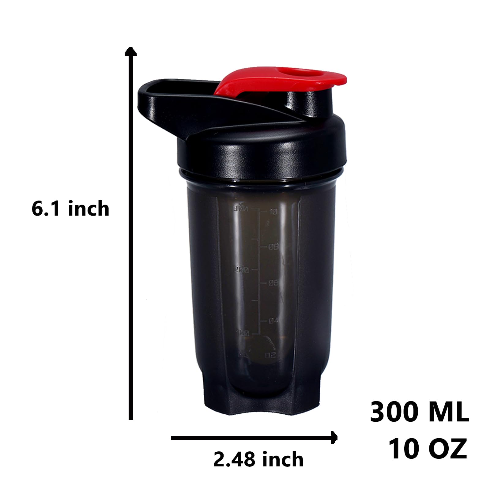 GAISHION shaker bottle in grey with wide mouth for easy pouring.