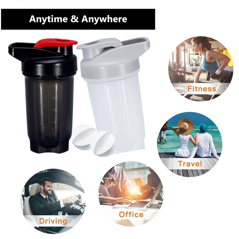 GAISHION shaker bottle with screw-on cap for secure use.