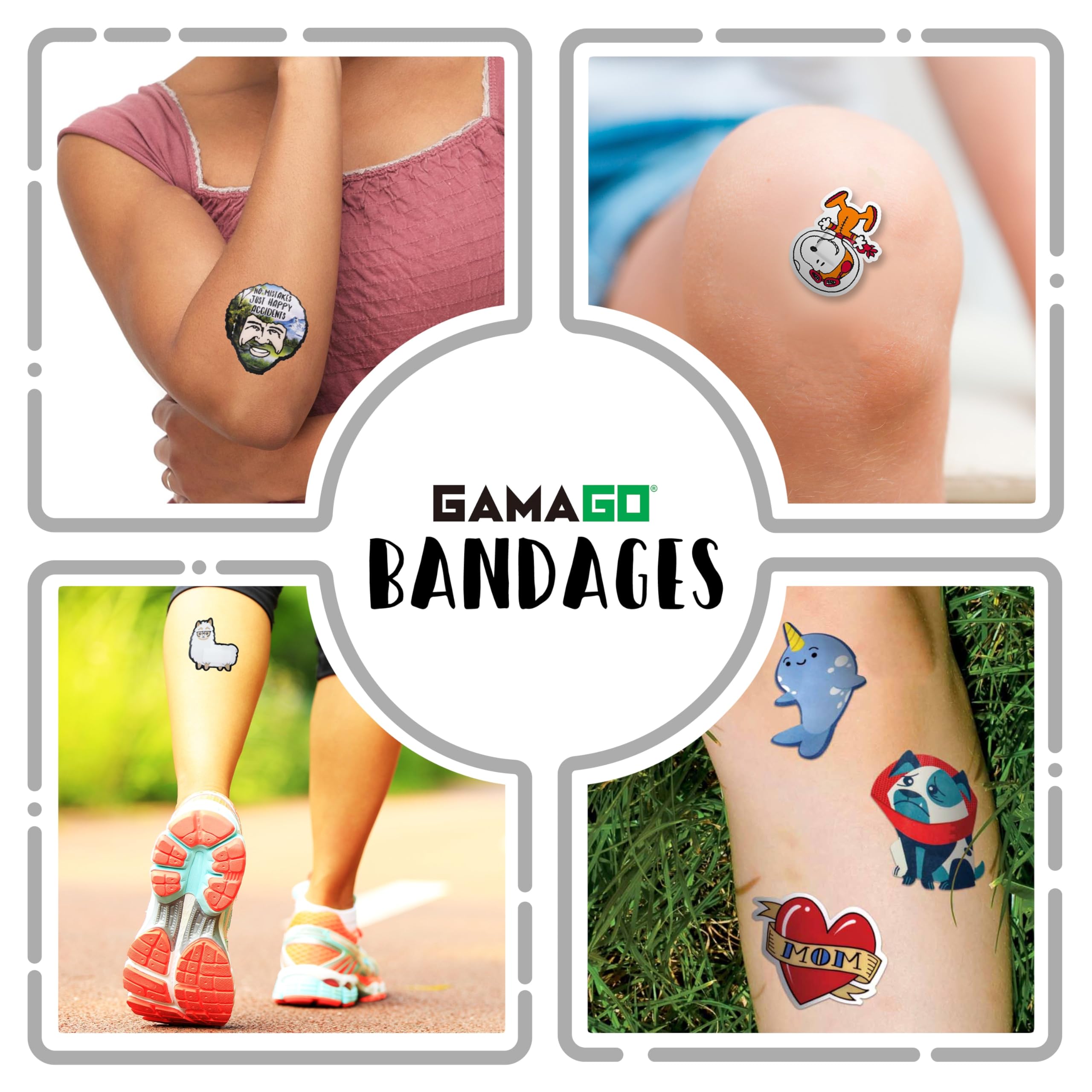 GAMAGO latex-free sterile bandages provide safe use for kids and adults.