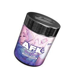 Close-up of AFK+ grape label highlighting melatonin and apigenin