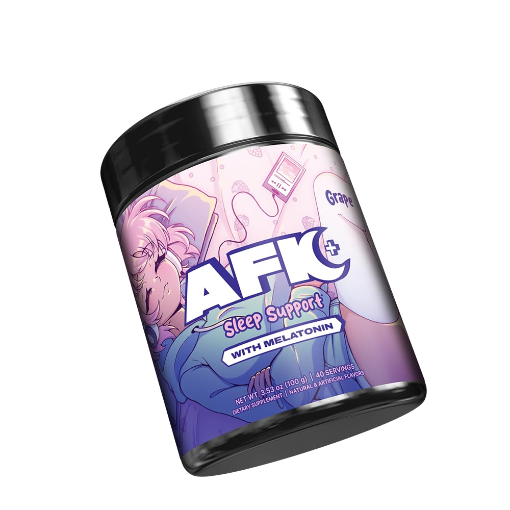 Gamer Supps AFK+ grape scoop ready for easy serving