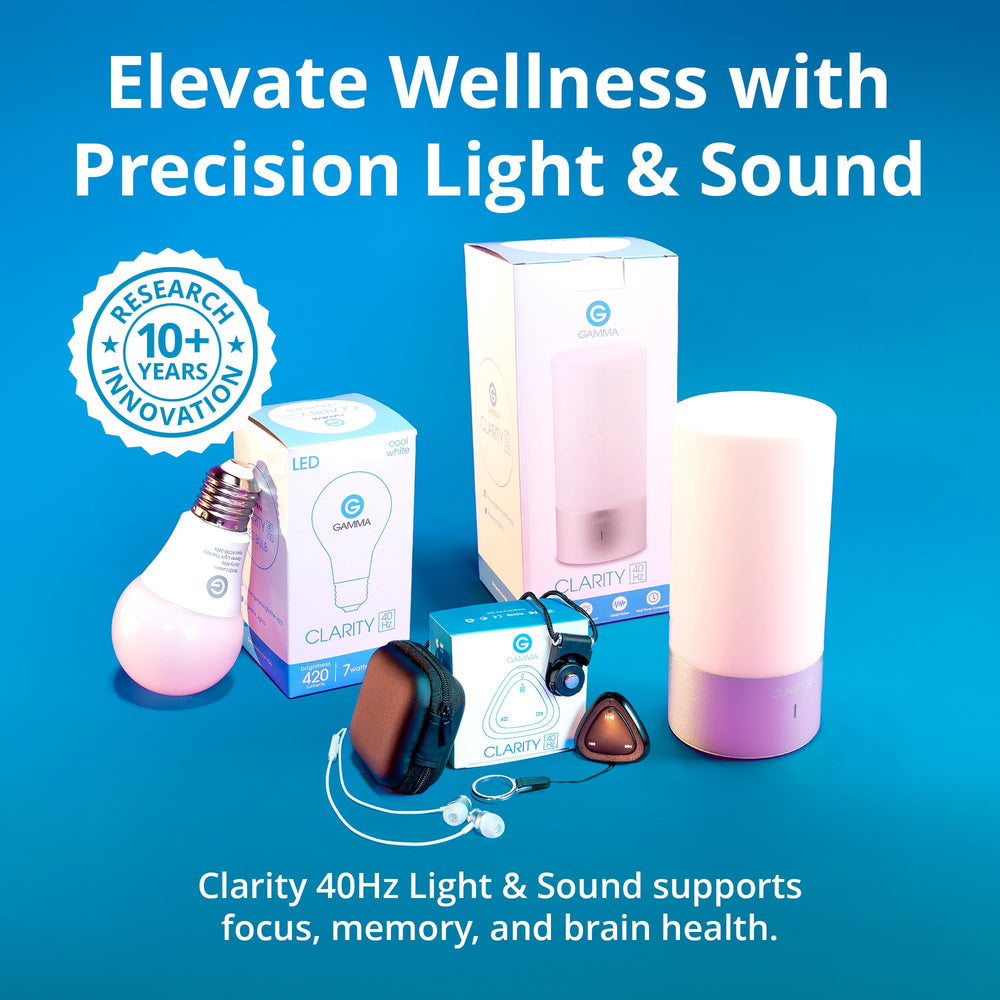 Gamma Clarity 40Hz lamp therapeutic glow enhances tranquil study time