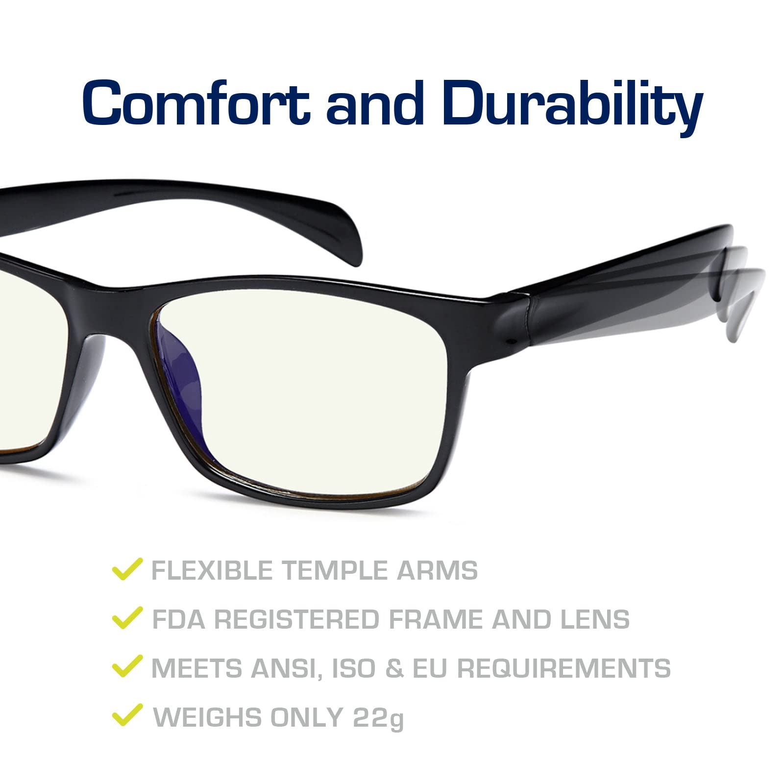 Gamma Ray Optics gaming glasses keep a professional look while shielding eyes from blue light