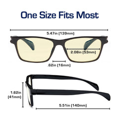 Gamma Ray Optics ultra lightweight TR90 frame ensures all-day wear without fatigue