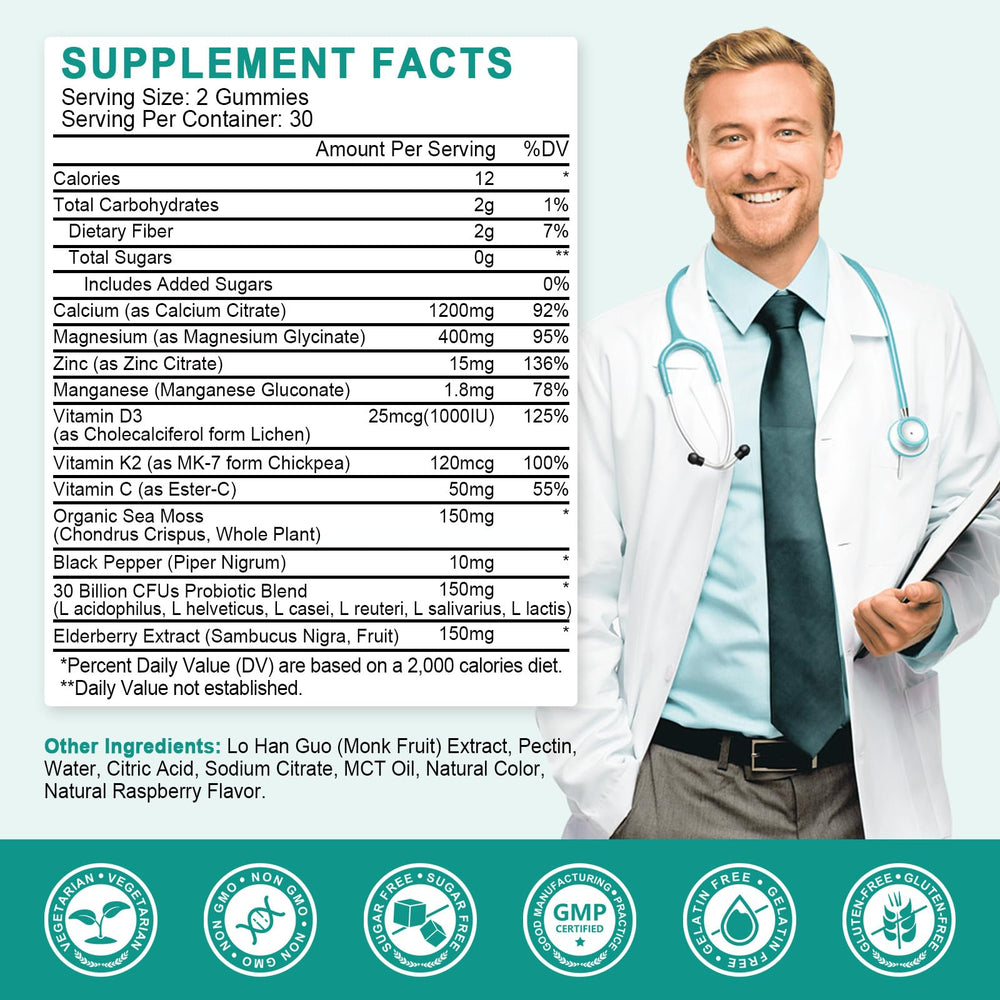 GAOLISHEN calcium citrate gummies raspberry close-up for easy calcium intake.