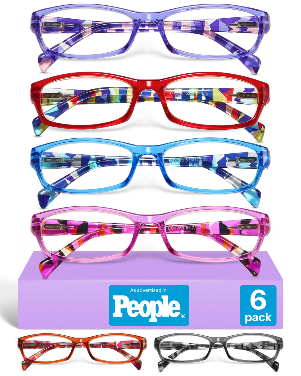 Gaoye 1.75 reading glasses for women with blue light protection, reducing screen glare.