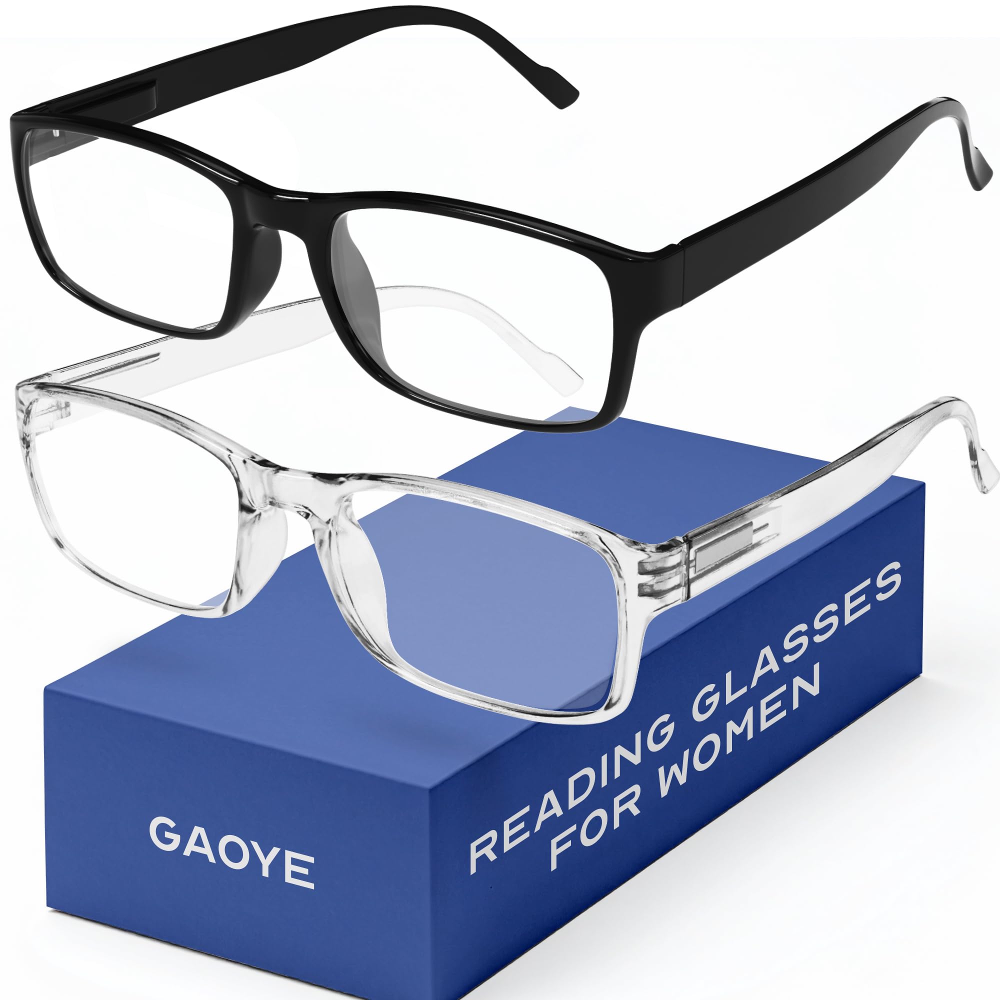 Gaoye 2-pack reading glasses with blue-light filter for screen use